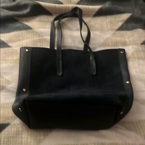 Sleek Blue Tote Bag with Versatile Design